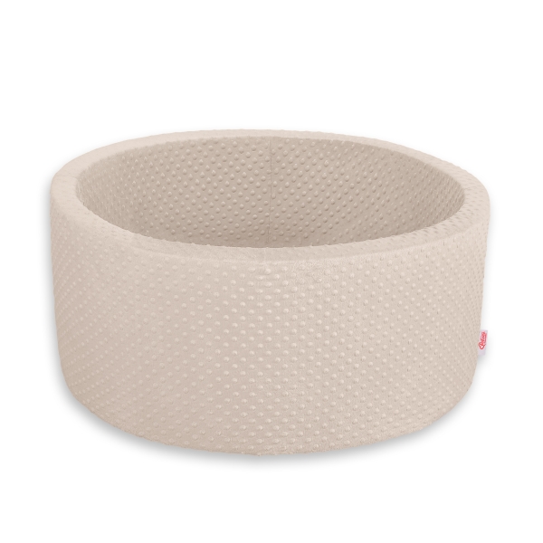 Beige Bällebad aus Minkystoff ohne Bälle