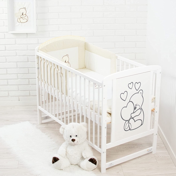 Bettwäsche Set für Babybett 60x120 cm Beige