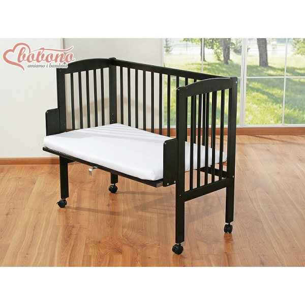 Beistellbett mit Matratze Braun