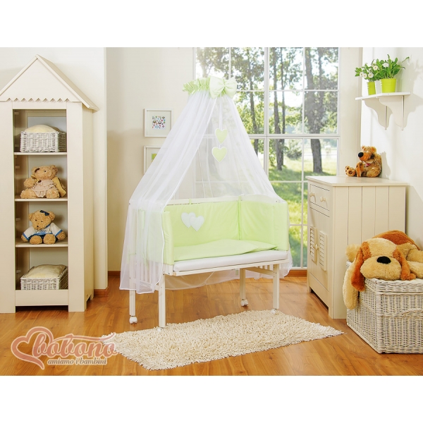 Babybett 40x90 cm mit Bettset und Himmel Matratze
