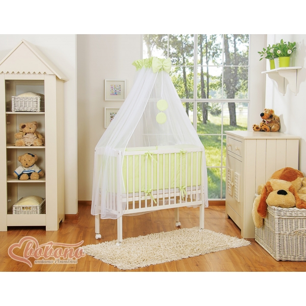 Beistellbett mit Matratze und Bettwäsche Set - Little Prince/Princess grün