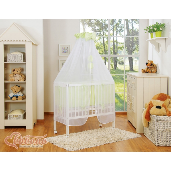 Beistellbett mit Matratze und Bettwäsche Set - Little Prince/Princess grün