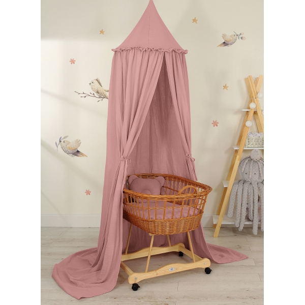 Musselin Pastellviolett Kinderzimmel Betthimmel