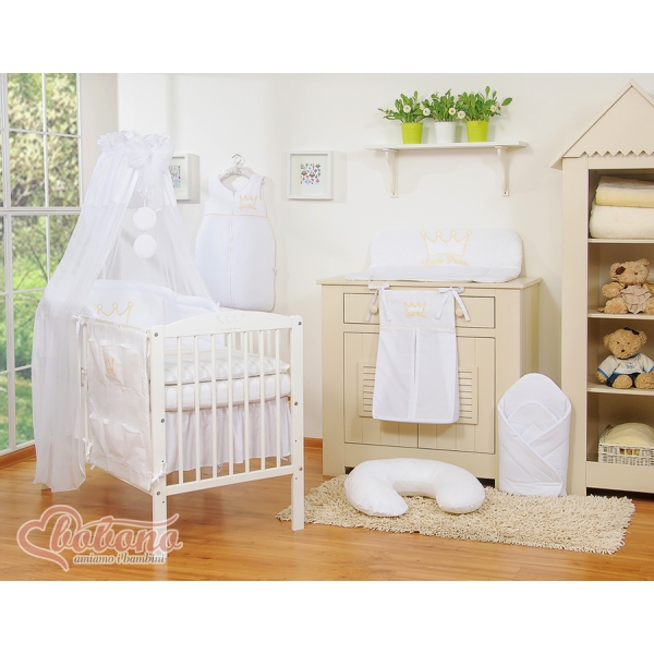 Betthimmel Baby aus Chiffon - Little Prince/Princess weiß
