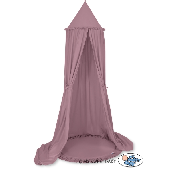 Betthimmel Kinderzimmer mit Spielmatte- pastellviolett