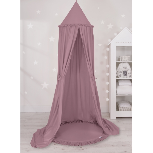 Betthimmel Kinderzimmer mit Spielmatte- pastellviolett