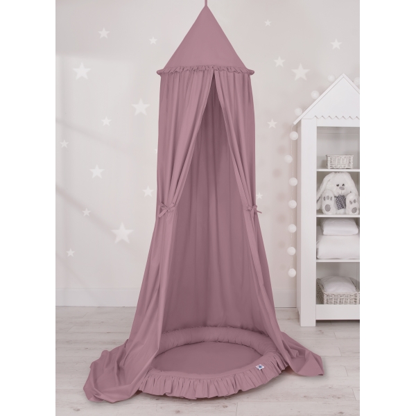 Betthimmel Kinderzimmer + Rüschennestchen- pastellviolett