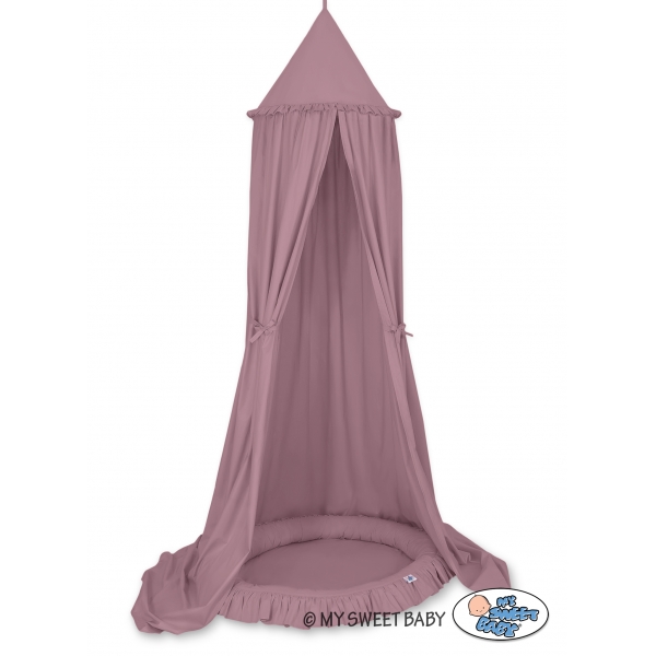 Betthimmel Kinderzimmer + Rüschennestchen- pastellviolett