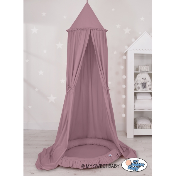 Betthimmel Kinderzimmer + Rüschennestchen- pastellviolett