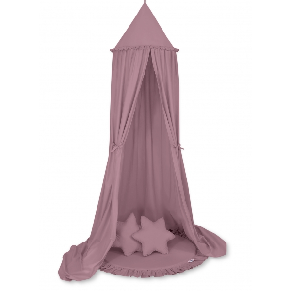 Betthimmel mit Spielmatte und Kissen - pastellviolett