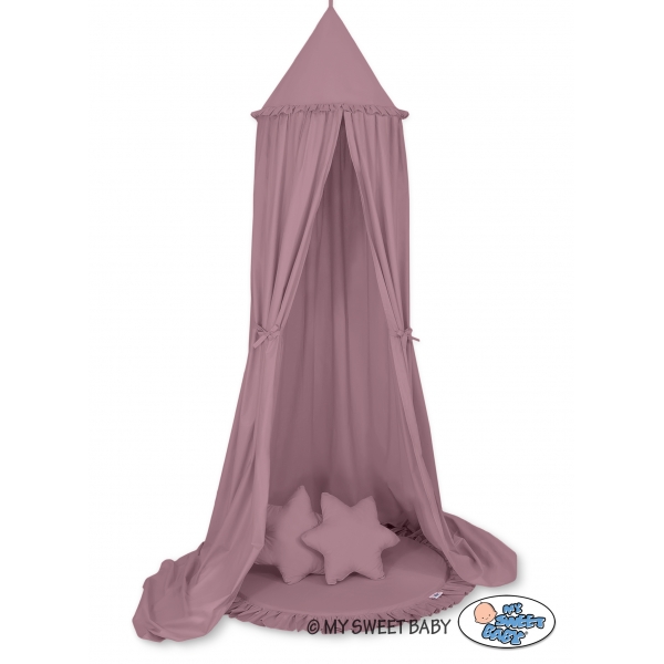 Betthimmel mit Spielmatte und Kissen - pastellviolett