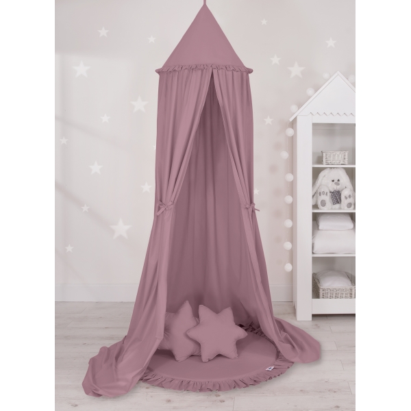 Betthimmel mit Spielmatte und Kissen - pastellviolett