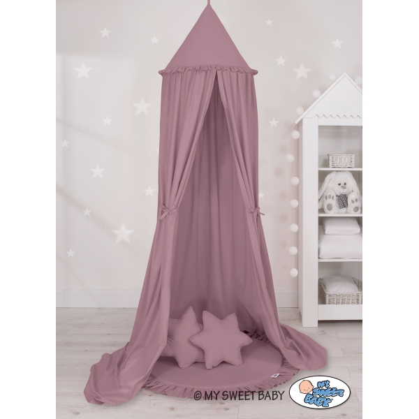 Betthimmel mit Spielmatte und Kissen - pastellviolett