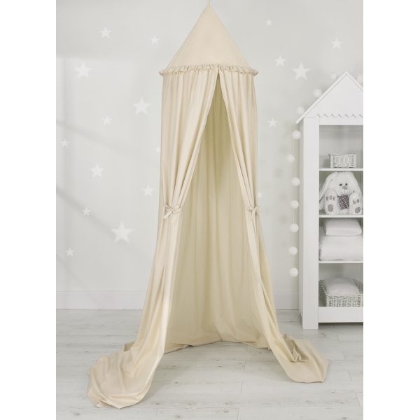 Betthimmel in beige für Kinderzimmel