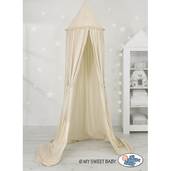 Betthimmel zum Aufhängen an der Decke - beige