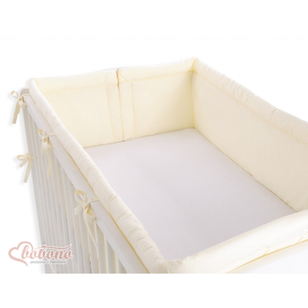 Bettumrandung Babybett XXL- Hängende Herzen creme