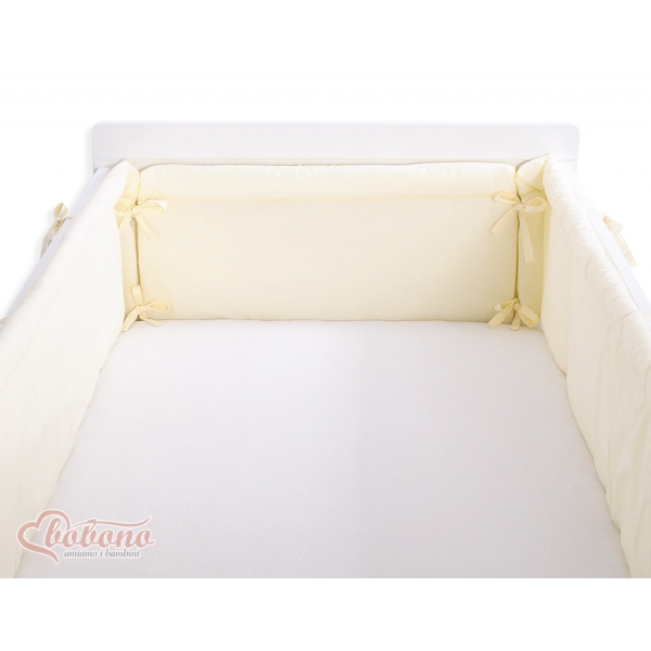 Bettumrandung Babybett XXL- Hängende Herzen creme
