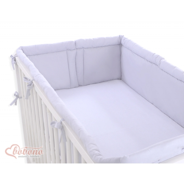 Bettumrandung Baby XXL- Hängende Herzen grau