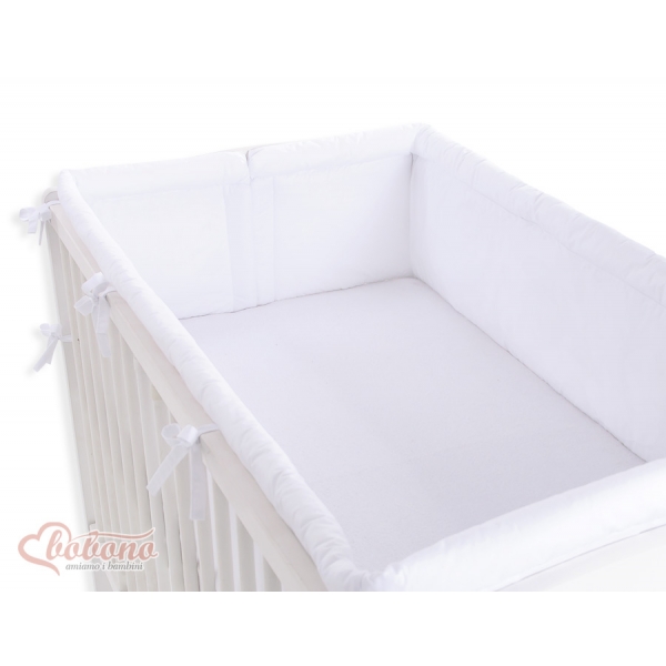 Bettumrandung Babybett XXL- Hängende Herzen weiss