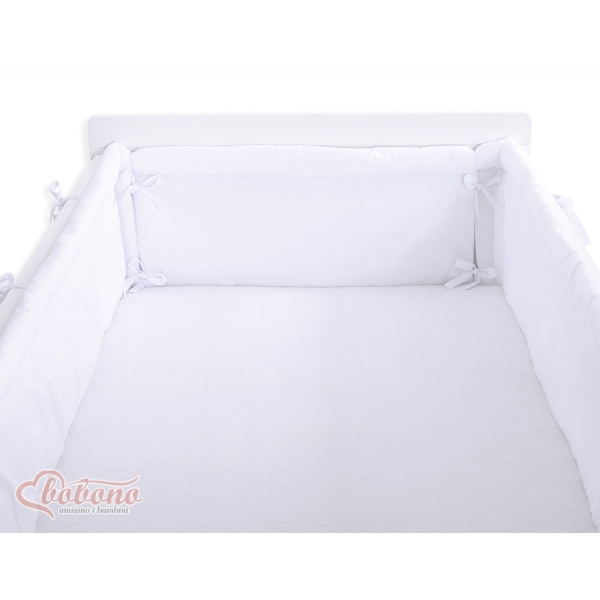 Bettumrandung Babybett XXL- Hängende Herzen weiss