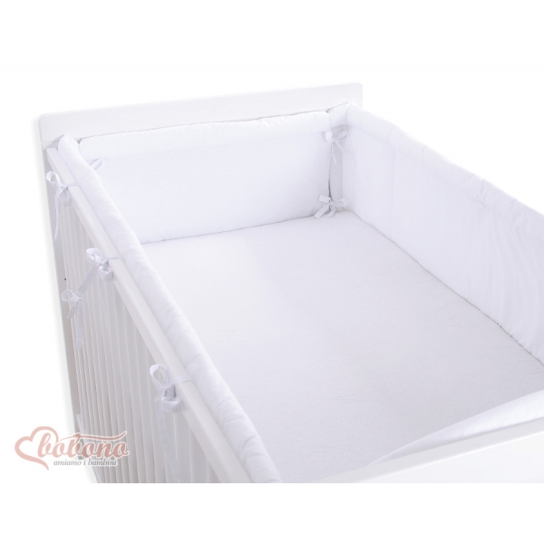 Bettumrandung Babybett XXL- Hängende Herzen weiss