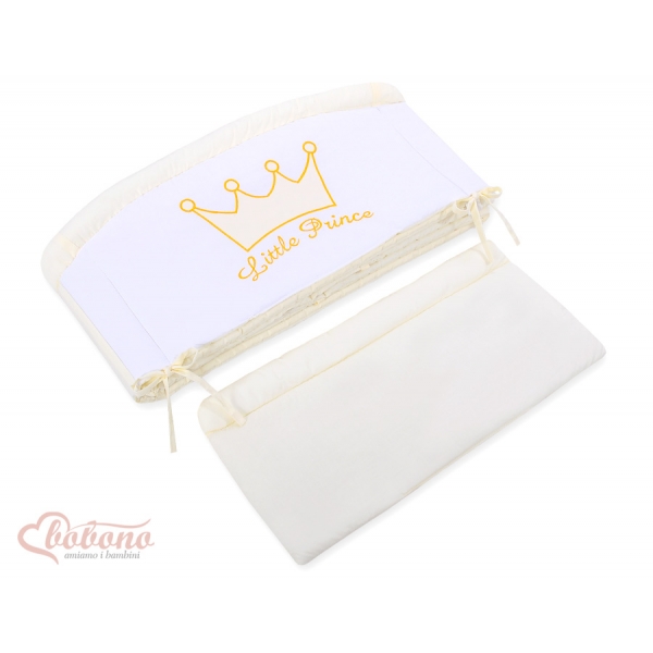 Baby Bettumrandung Babybett XXL- Little Prince/Princess creme