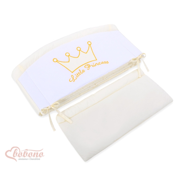 Baby Bettumrandung Babybett XXL- Little Prince/Princess creme