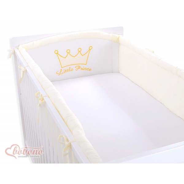 Baby Bettumrandung Babybett XXL- Little Prince/Princess creme
