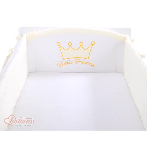 Baby Bettumrandung Babybett XXL- Little Prince/Princess creme