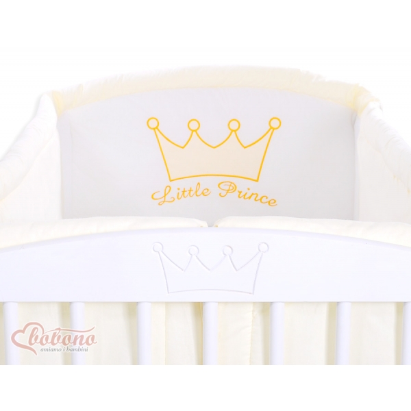 Baby Bettumrandung Babybett XXL- Little Prince/Princess creme