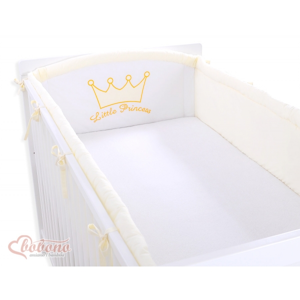 Baby Bettumrandung Babybett XXL- Little Prince/Princess creme