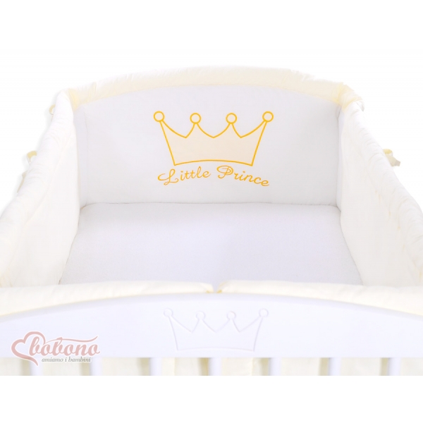 Baby Bettumrandung Babybett XXL- Little Prince/Princess creme