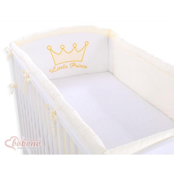 Baby Bettumrandung Babybett XXL- Little Prince/Princess creme