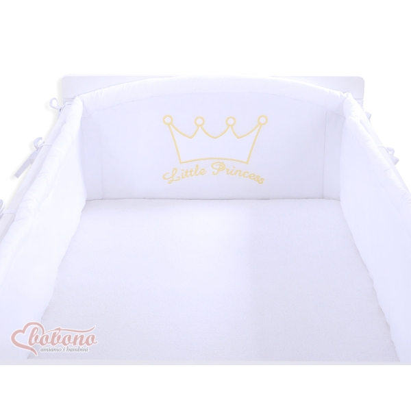 Baby Bettumrandung XXL Babybett - Little Prince/Princess weiss
