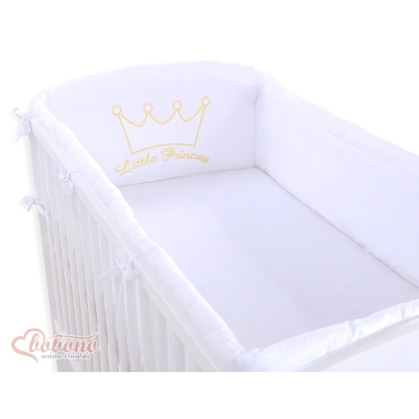 Baby Bettumrandung XXL Babybett - Little Prince/Princess weiss