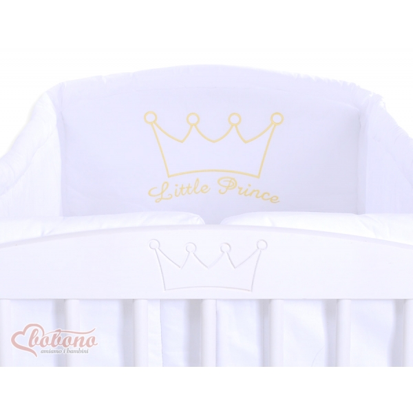 Baby Bettumrandung XXL Babybett - Little Prince/Princess weiss