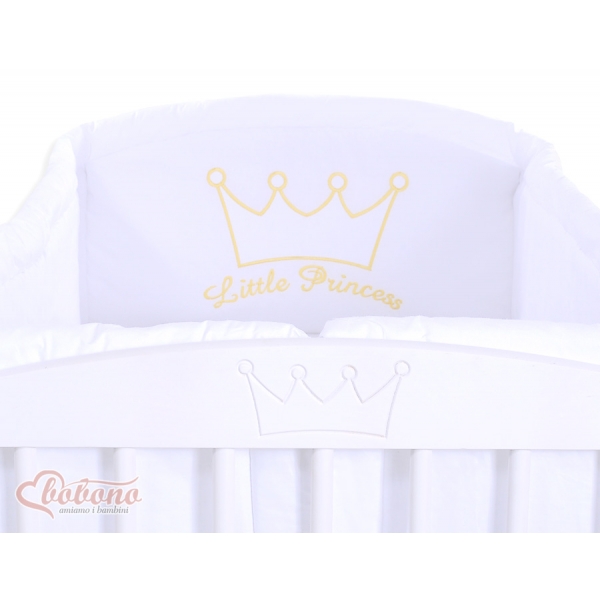 Baby Bettumrandung XXL Babybett - Little Prince/Princess weiss