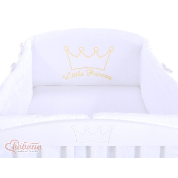 Baby Bettumrandung XXL Babybett - Little Prince/Princess weiss