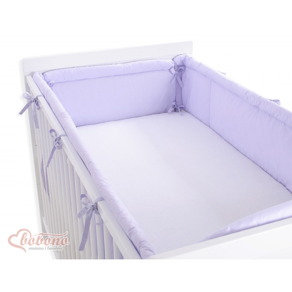 Bettumrandung XXL für Babybett - Hängende Herzen lila