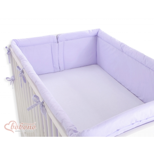 Bettumrandung XXL für Babybett - Hängende Herzen lila