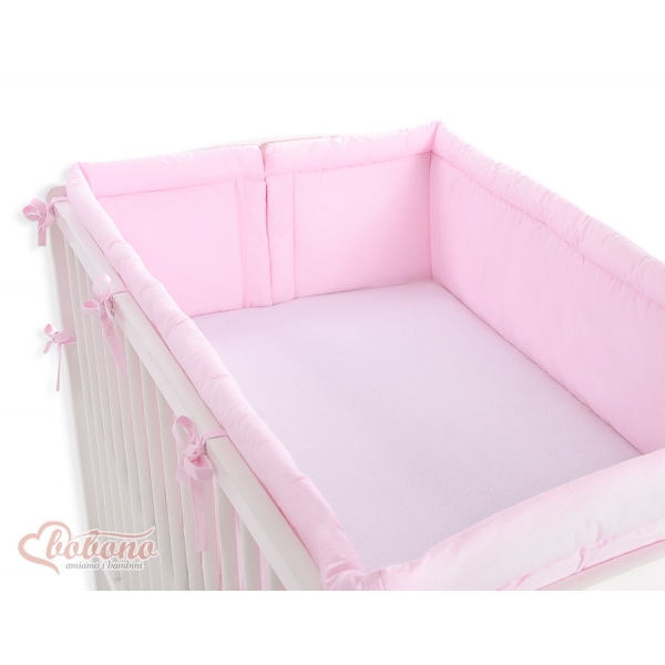 Bettumrandung XXL für Gitterbett- Hängende Herzen rosa