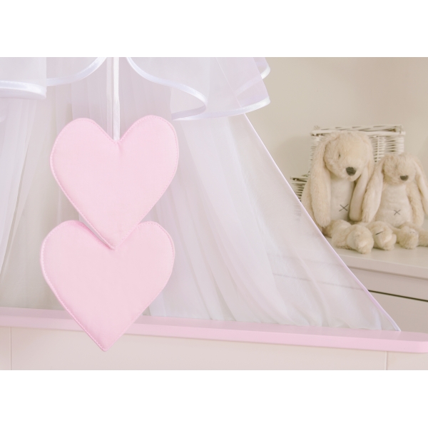 Bettwäsche Babybett 5-tlg mit Moskitonetz Kopfschutz gesteppt- rosa