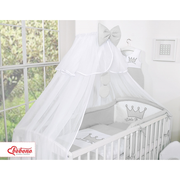 Kleiner Prinz Baby Bettset 11-tlg - Little Prince grau