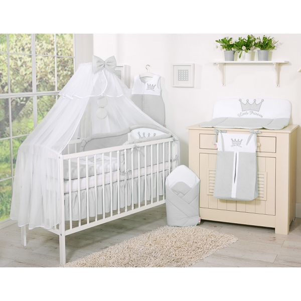 Kleiner Prinz Baby Bettset 11-tlg - Little Prince grau