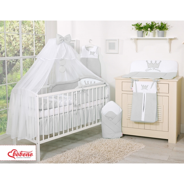Kleiner Prinz Baby Bettset 11-tlg - Little Prince grau