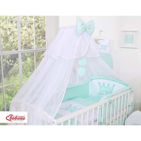 Baby Bettwäsche Set 11-tlg - Little Prince/Princess minze