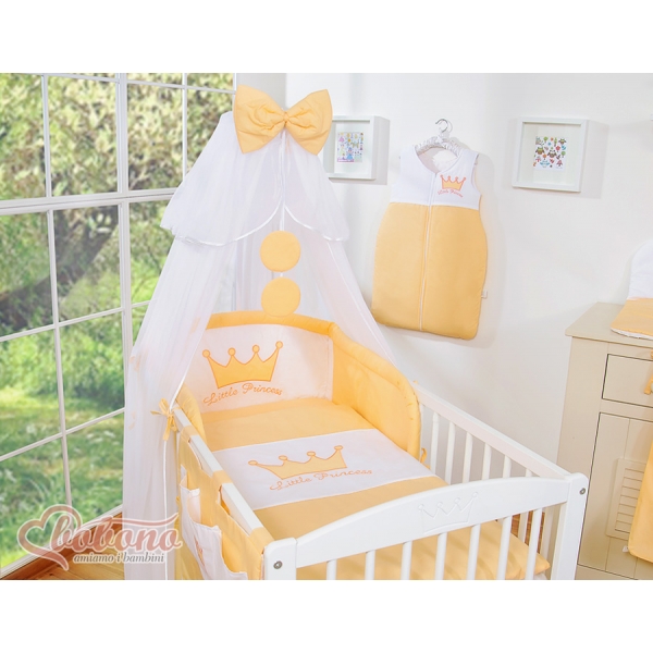 Baby Bettwäsche Set 11-tlg - Little Prince/Princess pfirsich