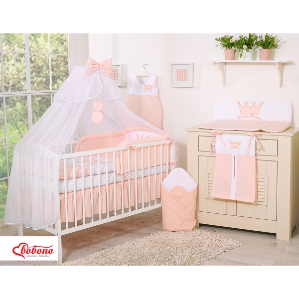 Baby Bettwäsche Set 11-tlg - Little Prince/Princess puderrosa