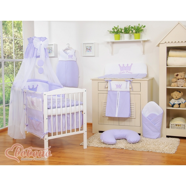 Bettwäsche Set 11-tlg mit Himmel - Little Prince/Princess lila