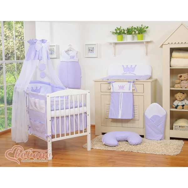 Bettwäsche Set 11-tlg mit Himmel - Little Prince/Princess lila